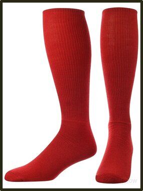 Tck Knee High Athletic Socks Polyester Youth Adult Baseball Softball Soccer Red